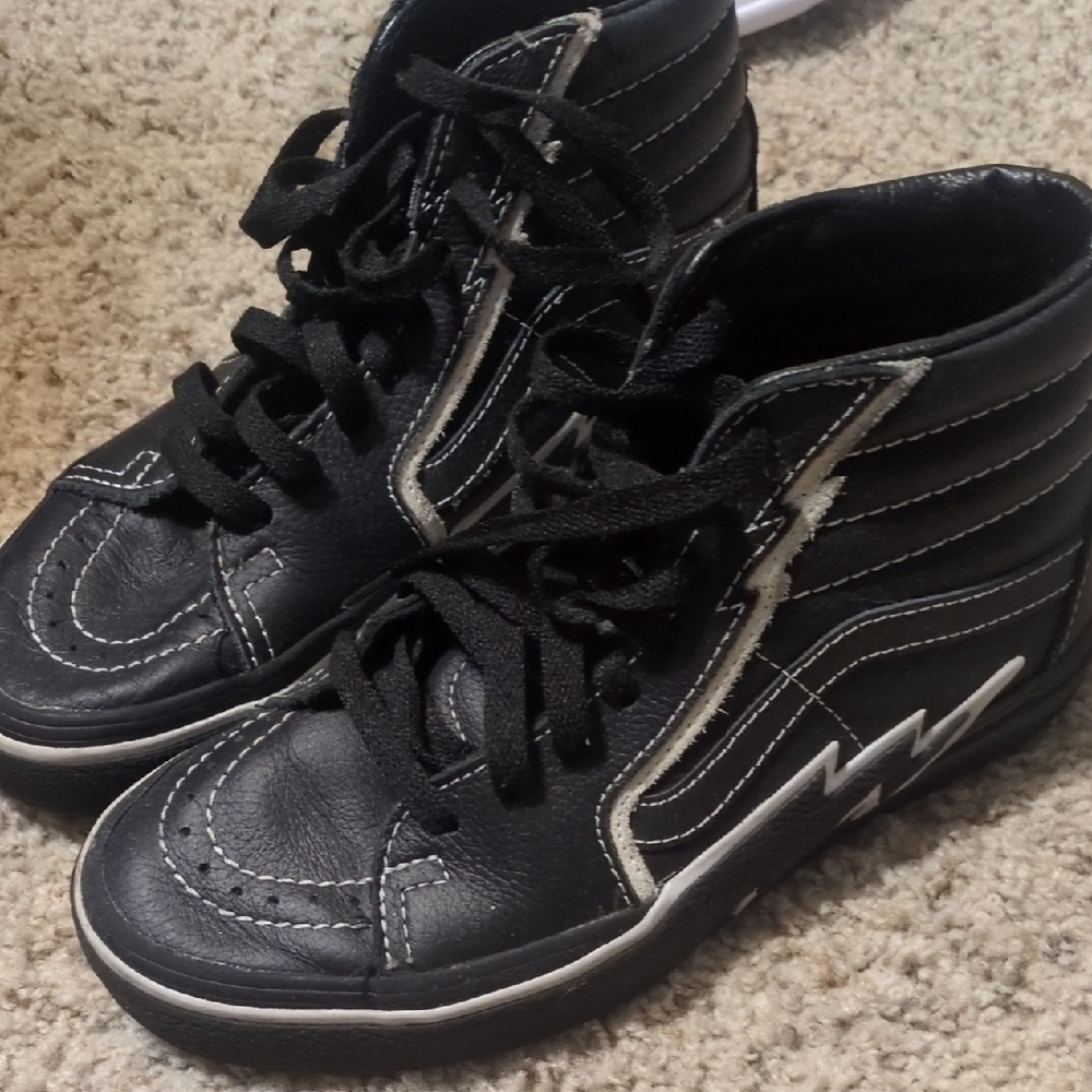 Vans Black and White High-Top Sneakers